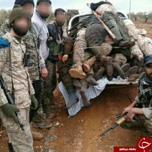 عکس/ یک وانت جنازه داعشی