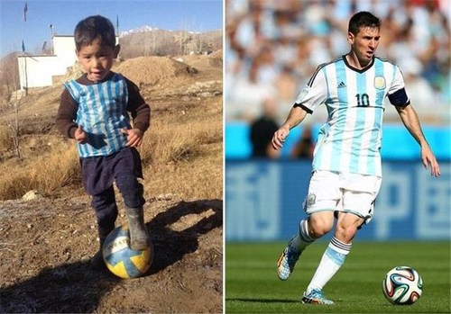 دعوت مسی از کودک افغان برای سفر به اسپانیا و بازدید از باشگاه بارسلونا