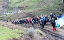 برگزاری همایش کوه روی خانوادگی در طبیعت زمستانی ارتفاعات لوندویل آستارا