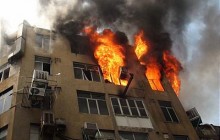 آتش سوزی در یک مجتمع مسکونی مشهد