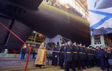 روسیه پیشرفته ترین زیردریایی دیزلی خود را به آب انداخت+تصاویر