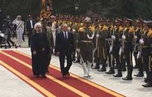 استقبال رسمی روحانی از رییس جمهوری قزاقستان