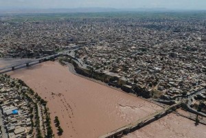  تصاویر هوایی از وقوع سیلاب در خوزستان 