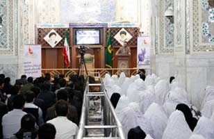 جشن ازدواح ۶۶ زوج جوان در حرم رضوی