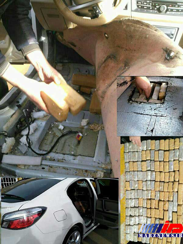 کشف هروئین از داخل یک خودروی لوکس