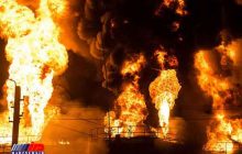 خسارت یک میلیارد تومانی آتش‌سوزی مخزن کارخانه قیر در غرب بندرعباس