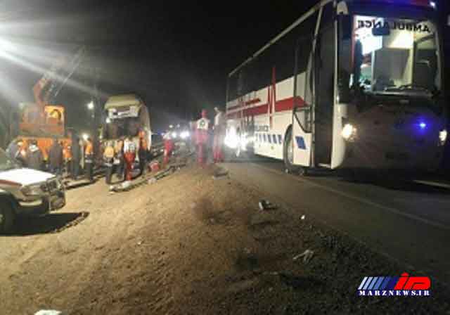 9 کشته و 36 مجروح حاصل واژگونی اتوبوس درجاده دیهوک - فردوس