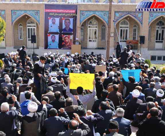 مردم گناباد در محکومیت اغتشاشات اخیر دراویش در تهران تجمع کردند