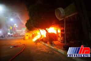 شارع سدره در کربلا دچار آتش سوزی شد