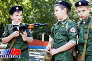 کودکان سوری در روسیه آموزش نظامی می بینند