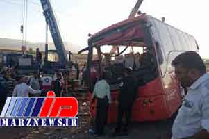 واژگونی اتوبوس دانش آموزان در خوزستان