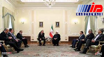 دیدار رئیس دومای روسیه با روحانی در تهران