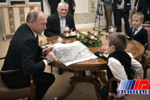 پوتین آرزوی کودک بیمار را برآورده کرد +تصاویر