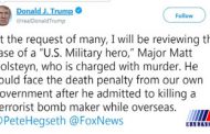 ترامپ قاتل شهروند افغانستانی را قهرمان ارتش آمریکا خواند
