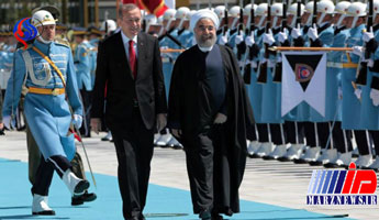 استقبال رسمی اردوغان از روحانی در آنکارا