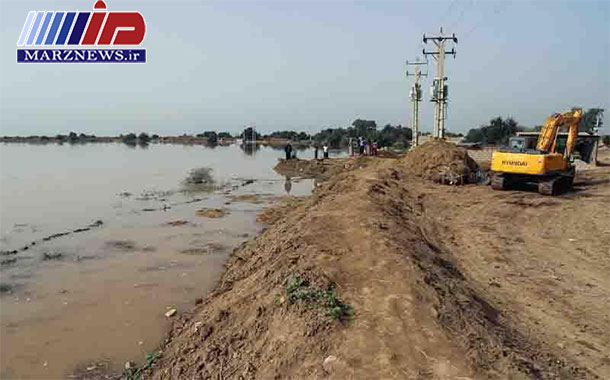 عملیات مهار سیلاب جاری به سمت خرمشهر با شتاب ادامه دارد