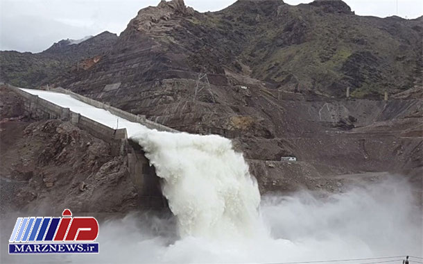 سد شهدای گمنام قصرشیرین سرریز کرد