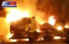 انفجار تانکر سوخت در مرز دوغارون با یک مصدوم