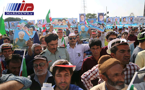 حضور پرشور مردم شیروان برای استماع سخنان رییس جمهوری