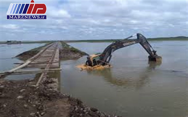 پایان لایروبی ۴۰ هزار مترمکعب دهانه گرگان‌رود