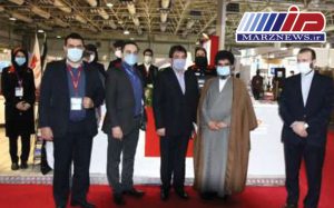 بازدید عضو هیات رئیسه مجلس شورای اسلامی و رئیس فراکسیون کارآفرینان از غرفه هواپیمایی قشم