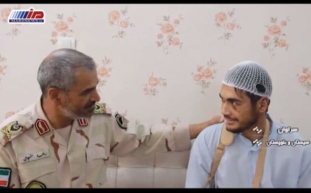 بازگشت به محل خدمت یکی از مجروحان حادثه تروريستی در مرزبانی سراوان