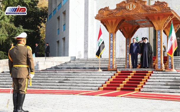 استقبال رسمی آیت‌الله رئیسی از نخست وزیر عراق