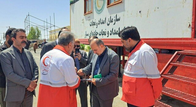 بازدید مدیرکل مرز و مرزنشینان وزارت کشور از قرارگاه مرزی اربعین جمعیت هلال‌احمر