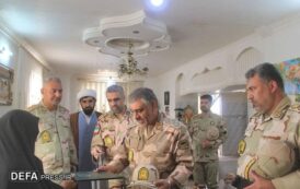 دیدار رئیس بازرسی مرزبانی با خانواده شهید «امیرمحمد امیری» در شهرستان مرزی درگز