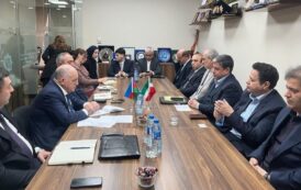 دیدار استاندار اردبیل با رئیس کنفدراسیون کارفرمایان و صنعتگران جمهوری آذربایجان