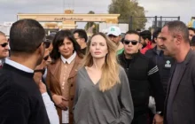 آنجلینا جولی در مرز غزه